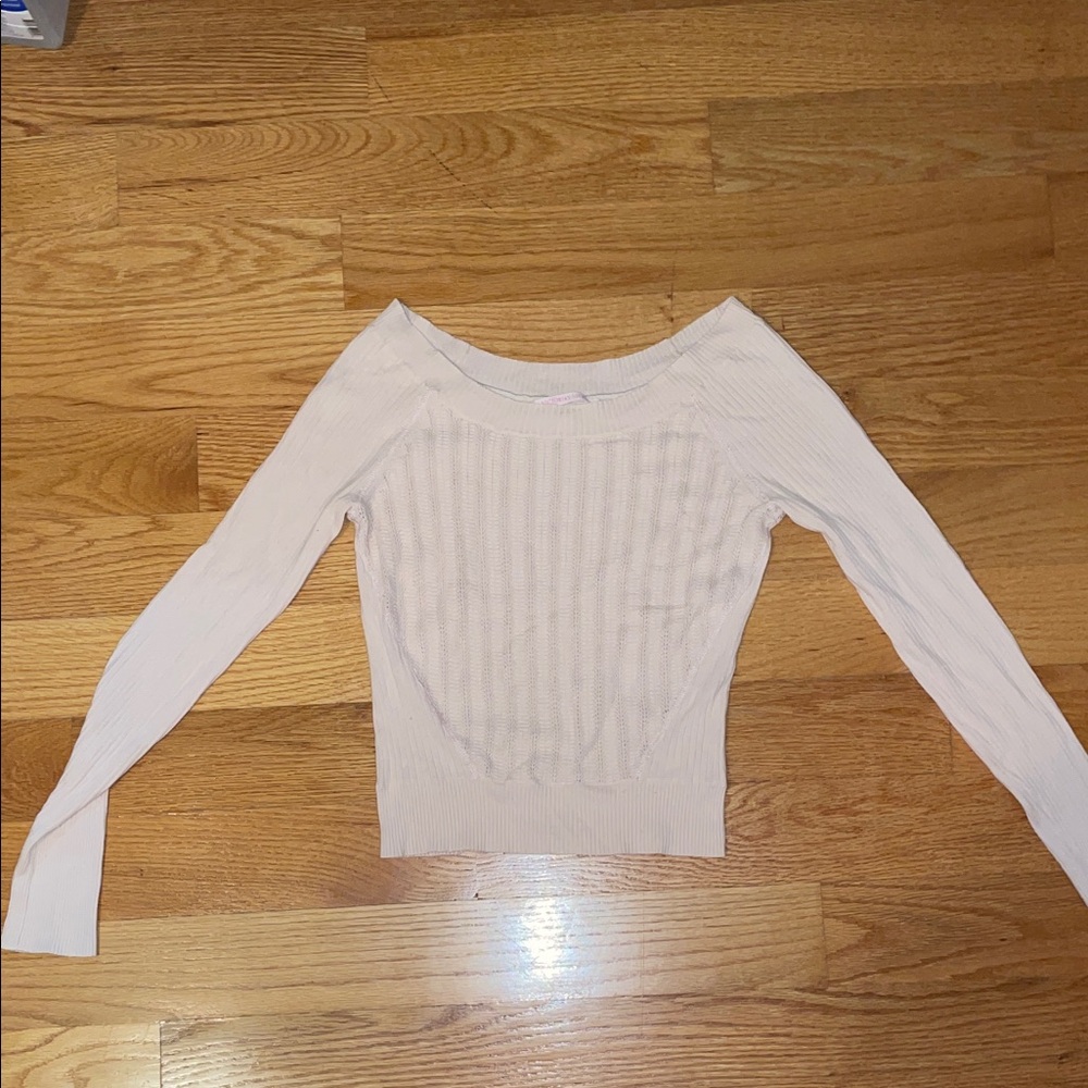 Women's Victoria Secret Pink Cream Sweater Top